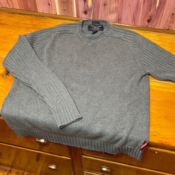 Vintage Abercrombie grey cotton sweater M - Picture 1 of 5